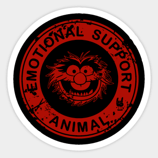 Emotional Support Animal Vintage Sticker